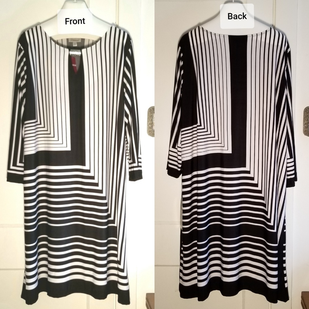NWT Geometric Design Shift Dress Sz 30/32